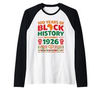 100 Anni di Storia Nera a Partire dal 1926 Patrimonio Africano Maglia con Maniche Raglan