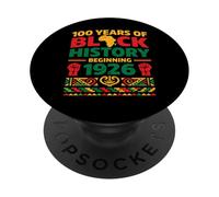 100 anni di storia nera a partire dal 1926 Patrimonio africano PopSockets PopGrip Adesivo