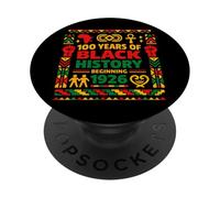 100 anni di storia nera a partire dal 1926 Patrimonio africano PopSockets PopGrip Adesivo