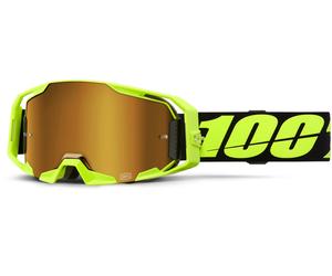100% ARmatic Occhiali da motocross, nero/giallo neon