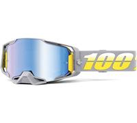100 Percent Armega Complex S22, occhiali a specchio male Grigio Chiaro/Giallo Blu A Specchio