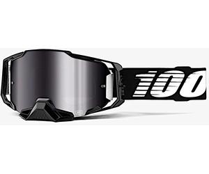 100% Armega Essential Chrome Occhiali da motocross, Bianco/nero