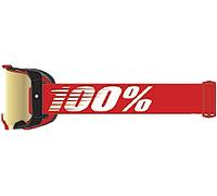 100% Armega Essential Chrome Occhiali da motocross, rosso