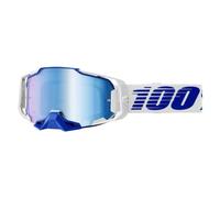 100 Percent Armega S23, occhiali a specchio male Bianco/Blu Blu A Specchio