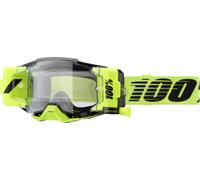 100% Armega Forecast Occhiali da motocross, nero/giallo, Taglia unica