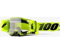100% Armega Forecast Roll-Off Occhiali da motocross, nero-giallo per maschi