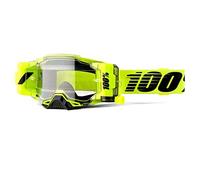 100% Armega Forecast Roll-Off Occhiali da motocross (Yellow/Black,One Size)