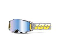 100 Percent Armega Complex S22, occhiali a specchio male Grigio Chiaro/Giallo Blu A Specchio