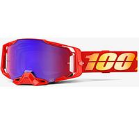 100% Armega Nuketown Occhiali da motocross, rosso/giallo