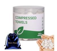 100 Asciugamani Compressi Monouso Asciugamano usa e getta Anallergiche e Biodegradabili Accessori Viaggio Utili Magico in Tessuto Morbido(Bianco,z)