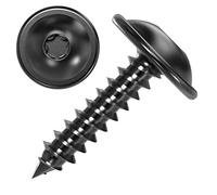 100 AUPROTEC Viti Autofilettanti 3.9 x 9.5 mm TORX a testa mezza tonda flangiata zincata nera DIN 7049-3,9x9,5mm, 100 pezzi