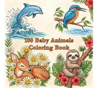 100 Baby Animals Coloring Book: Cute Animal Illustrations