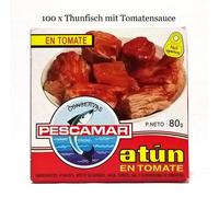 100 Barattoli Tonno IN Salsa Di Pomodoro 100 X 80 G Pescamar Atun Lattina Spagna
