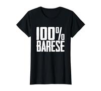100% Barese Bari Pride Maglietta con Stampa Grafica Economica, Donna, Nero, M