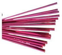 100 barre di lucite, barre di lecca-lecca, barre acriliche multicolori da 100 mm a 250 mm for decorazioni for torte con pennoni, modelli fai da te(Fluorescent Pink,3x250mm)