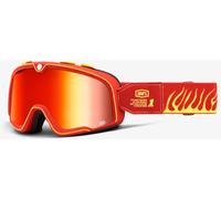 100% Barstow Death Spray Fire Occhiali da motocross, rosso/giallo