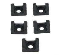 100 basi di montaggio per fascette fermacavi, supporto per filo di fissaggio a vite per M6, 22,6 x 15,9 mm, base in plastica con cerniera per casa, ufficio, officina, nero