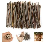 100 bastoncini artigianali, 10 cm di lunghezza in legno naturale, 1,0-2 cm di diametro, mini tronchi di legno per fai da te, oggetti di scena fotografici, centrotavola per fattoria e decorazioni