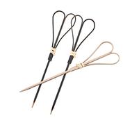 100 bastoncini da cocktail usa e getta in legno da 12 cm, a forma di forbice, strumento da bar (nero)