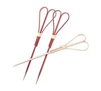 100 bastoncini da cocktail usa e getta in legno da 12 cm, a forma di forbice, strumento da bar (rosso)