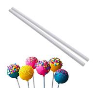 100 bastoncini di carta bianca per lecca-lecca, bastoncini per torte, bastoncini a ventosa per biscotti, caramelle arcobaleno, cioccolato, decorazioni per torte (70 x 3,5 mm)