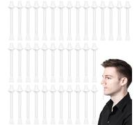 100 bastoncini di cera per naso, applicatori per peli del naso, doppio utilizzo, bastoncini di cera per naso in plastica, bastoncini per la pulizia di narici per uomini e donne