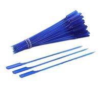 100 bastoncini di plastica da 18 cm, stuzzicadenti per friggitrice ad aria, spiedini multifunzionali per barbecue, facili da pulire, colore: blu