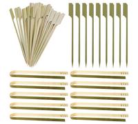 100 bastoncini per barbecue, 10 clip per torte, spiedini di agnello, finger food, decorazioni per cocktail, accessori per buffet