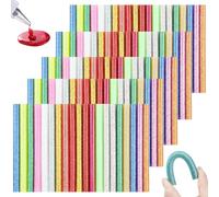 100 bastoncini per colla a caldo, 7 × 100 mm, per pistola per colla a caldo, multicolore, fai da te per decorazioni, artigianato, 15 colori