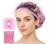 100 Berretti Da Cuffie Doccia Monouso Getta, In Plastica cuffia doccia donna, Impermeabili E Impermeabili, Per Il Bagno, La Cura Dei Capelli EI Viaggi, Unisexcuffia Doccia Riciclabile - Rosa