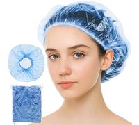 100 Berretti Da Cuffie Doccia Monouso Getta, In Plastica cuffia doccia donna, Impermeabili E Impermeabili, Per Il Bagno, La Cura Dei Capelli EI Viaggi, Unisexcuffia Doccia Riciclabile - Blu