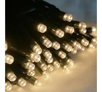 100 Bianco Caldo LED Alimentato a Batterie Timer Stringa Luci Natale Albero Deco