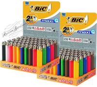 100 bic Maxi Accendini Colorato Assortiti Con Parentale 2 Espositore Originale