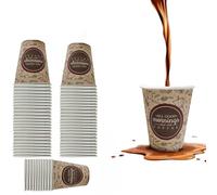 100 Bicchieri in Carta 85ml 200ml 300ml Per Bevande Calde Fredde, Bicchieri XXXl Ecologici Biodegradabili Monouso Made in Italy Per Caffe' Orzo Tè cappuccino birra bibite (Capacità 200 ml)