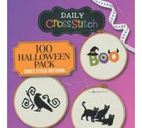 100 Big Halloween Counted Cross Stitch Patterns: Daily Cross Stitch 100 Halloween Book