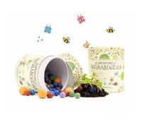 100 biglie di fiori colorate "Mein Naturteuer", arrotolate a mano, colorate, perfette per il compleanno dei bambini, regalo per bambini, 100% ecologiche e durano almeno 2 anni