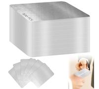 100 Biglietti da Visita in Metallo - Alluminio grezzo Inciso Laser - Opaco Per Clienti d'Ufficio