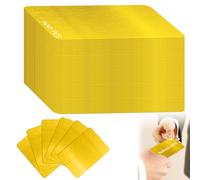 100 biglietti da visita in metallo, in alluminio, incisi, opachi, per il fai da te, per uffici, biglietti regalo (oro)