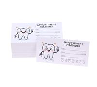 100 biglietti di promemoria per appuntamenti con design a dente, schede di notifica professionali per pazienti dentali con caselle di controllo, adatte per studio dentistico, regali dentali e schede