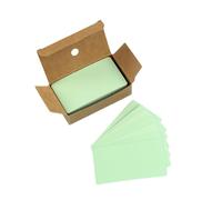 100 biglietti verdi vuoti per messaggi da visita, per apprendimento, parole fai da te, note di memoria, 50 x 90 mm