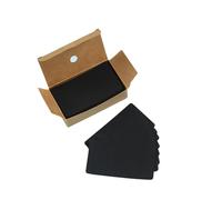 100 biglietti vuoti neri per messaggi da visita, per apprendimento, parole fai da te, note di memoria, 50 x 90 mm