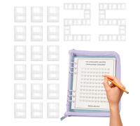 100 Binder Challenge Envelope - Libro di di risparmio, raccoglitore di pianificatore di bilancio, organizzatore di cassa | Kit di raccoglitore per risparmio di denaro con buste per le spese di m