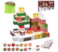 100 blocchi magnetici per bambini, mattoncini da costruzione per il villaggio di Natale, giocattoli montessori, piastrelle magnetiche, giocattoli per bambini, regalo di Natale creativo per ragazzi e