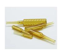 100 bottiglie di ampolla flessibile con collo in vetro trasparente/marrone da 1/2/5/10/20 ml da laboratorio, utilizzate for le specie(1ml Brown 100pcs)