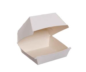 100 Box asporto hamburger in cartoncino compostabile 10x10xh7,5cm