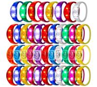 100 braccialetti LED attivati dal suono, con luci stroboscopiche lampeggianti, controllo della musica, braccialetti per carnevale, concerti, eventi notturni, rave, premi di gioco, bomboniere, regalo
