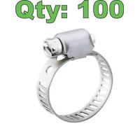 (100) Breeze Mini 3612 Acciaio Inox Fascette Stringitubo 2.7cm - 3.2cm Id Gamma