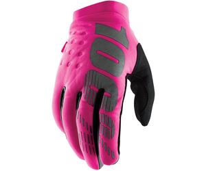 100% Brisker Guanti da bicicletta da donna, nero-rosa, taglia M per donne