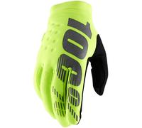 100% Brisker Guanti da bicicletta per giovani, giallo/nero, Taglia L