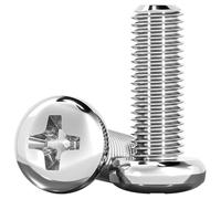 100 bulloni lunghi a testa bombata a croce M3.5, viti in acciaio inossidabile 304 (35-60 mm)(55MM)